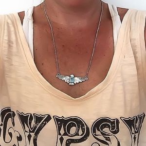 Turquoise/Silver Colored Eagle necklace